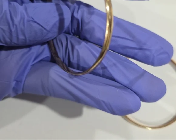 Gold Hoop Earrings 2-inch – Elegant Large Classic Statement Women’s Jewelry - Picture 8 of 9